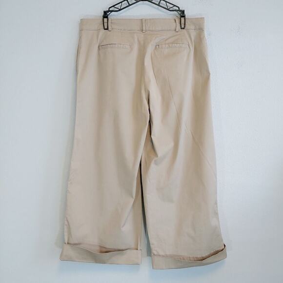 Lauren Ralph Lauren Women's Wide Leg Contemporary Minimalist Cuffed Pants Sz 14 - Picture 6 of 8